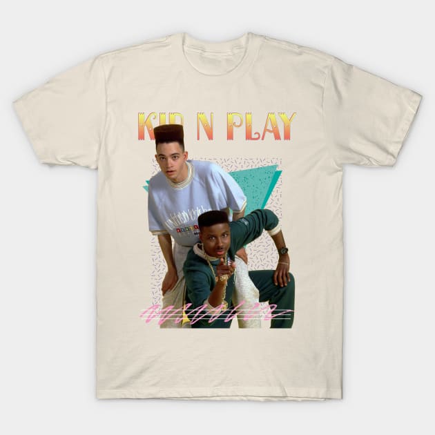 Kid N Play Retro Aesthetic Fan Art T-Shirt by Piomio